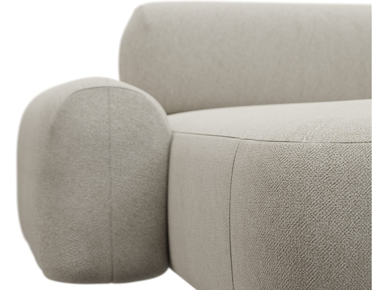 Beckett Noa Desert Chaise Sofa - 3 Seater color Noa Desert