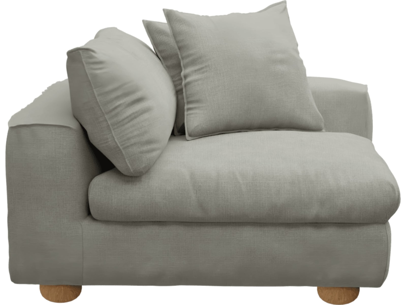 Tully Toorak Pebble Right Arm Facing Chair Module color Toorak Pebble