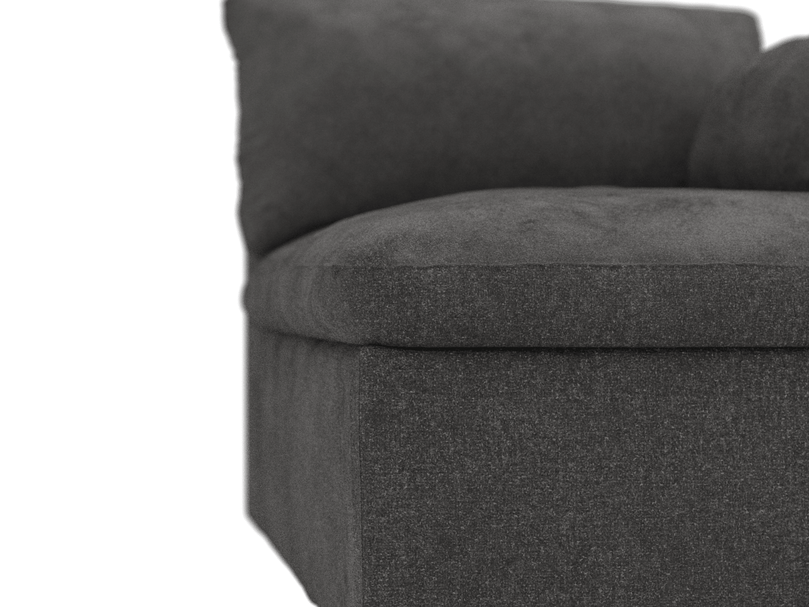 Retreat California Charcoal Chaise Sofa Right Arm Facing Module color California Charcoal
