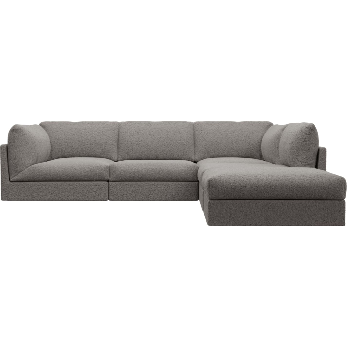 Finley Boucle Pumice Modular Sofa - 5 Seater RAF Terminal color Boucle Pumice