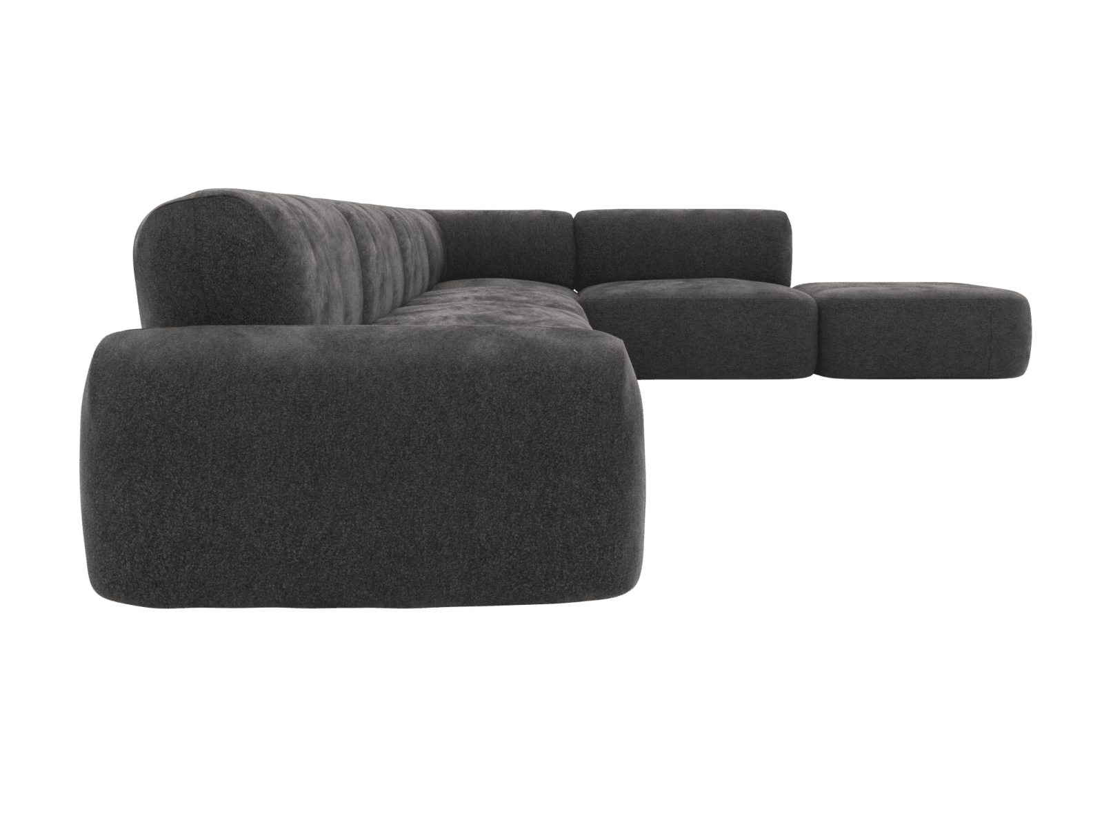 Beckett California Charcoal Modular Sofa - 7 Seater color California Charcoal