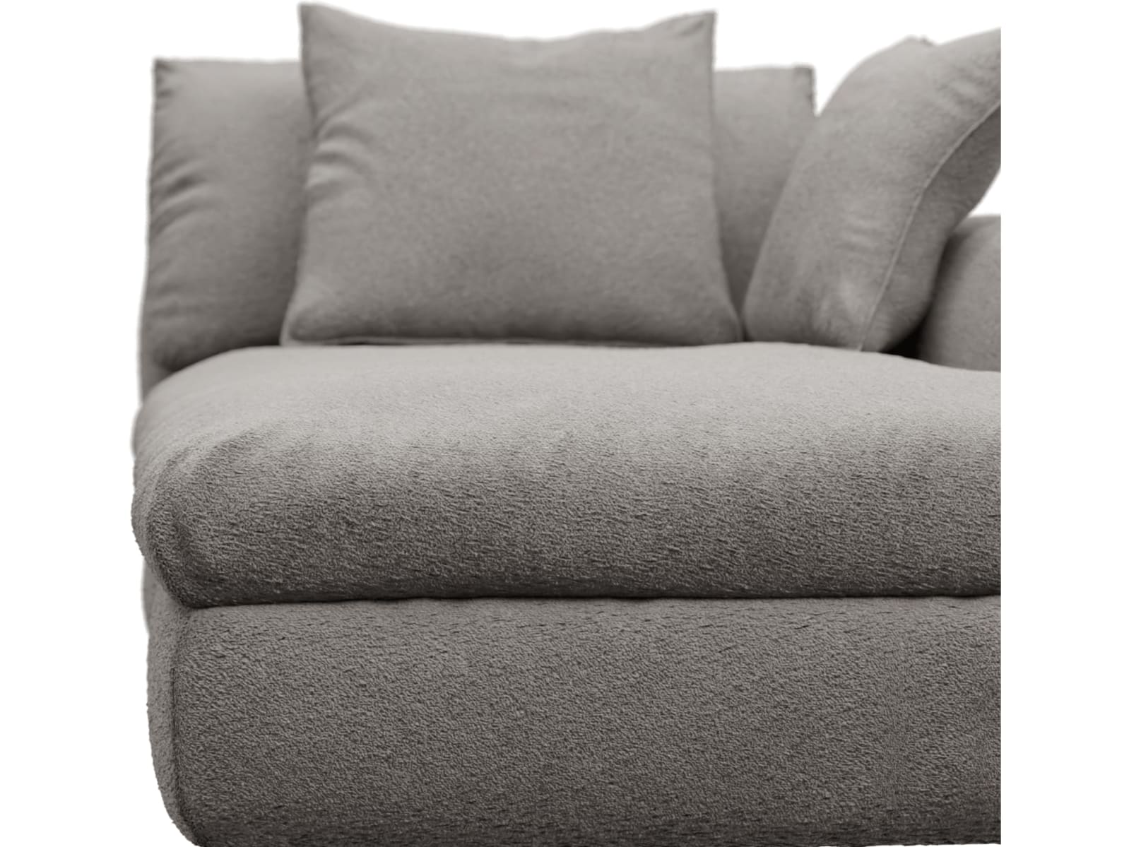 Tully Boucle Pumice Chaise Right Arm Facing Module color Boucle Pumice