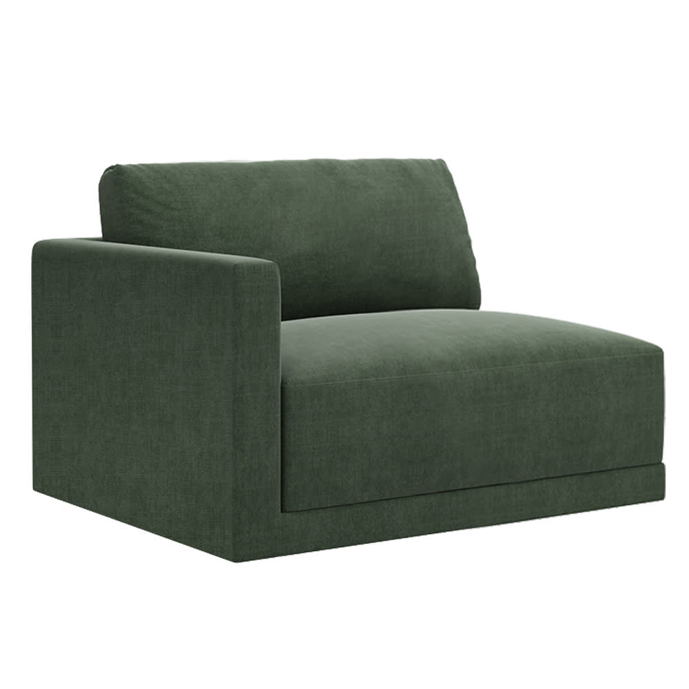 Haven Muse Forest Left Arm Facing Chair Module color Muse Forest