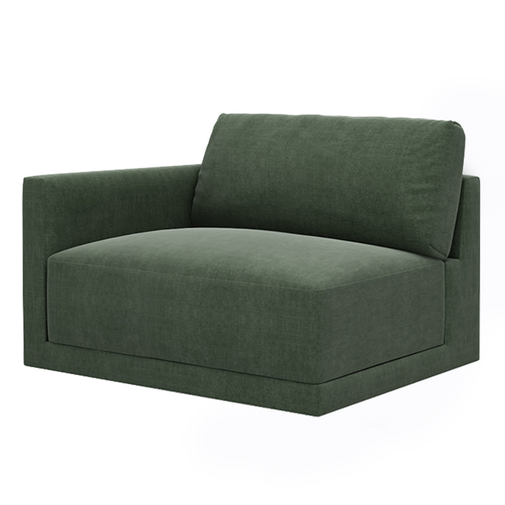 Haven Muse Forest Left Arm Facing Chair Module color Muse Forest