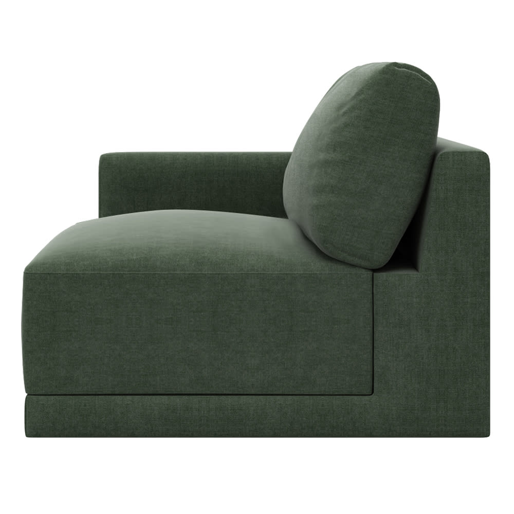 Haven Muse Forest Left Arm Facing Chair Module color Muse Forest