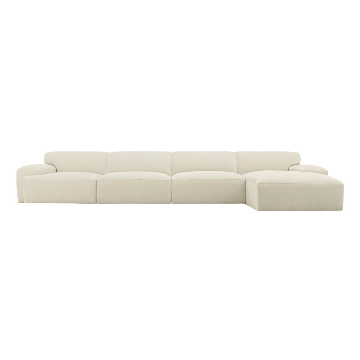 Copenhagen Alpine Mist Chaise Sofa - 4 Seater color Alpine Mist