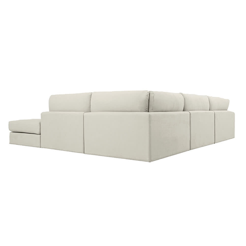 Finley Toorak Pearl Modular Sofa - 5 Seater LAF Terminal color Toorak Pearl