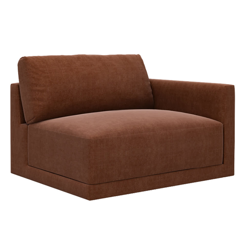 Haven Muse Rust Right Arm Facing Chair Module color Muse Rust