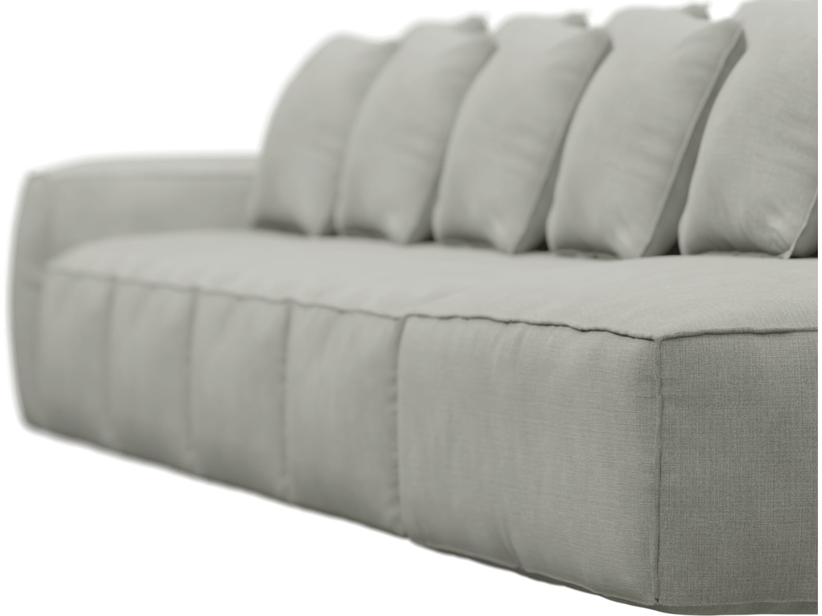 Riley Toorak Pebble Modular Sofa - 1x Arm, 4x Armless, 1x Right Terminal color Toorak Pebble