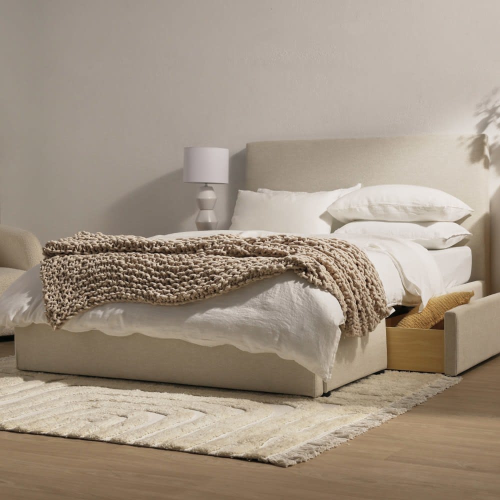 Aria Drawer Bed California Ivory color California Ivory