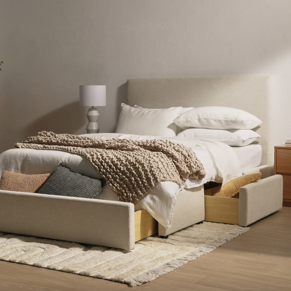 Aria Drawer Bed California Ivory color California Ivory