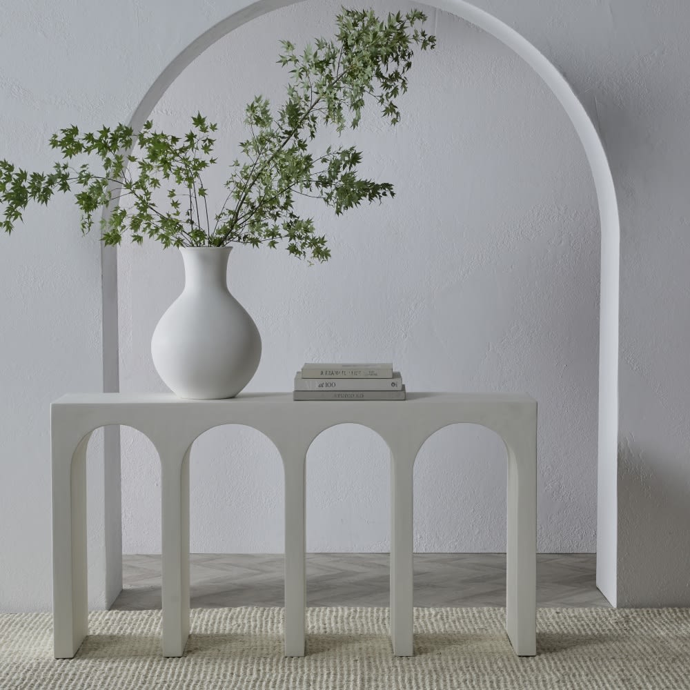 Delphi Console Table Pure White color White