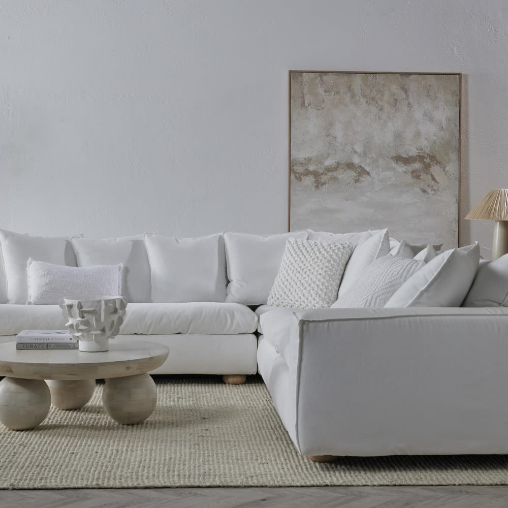 Tully Muse Frost Modular Sofa - 5 Piece color Muse Frost