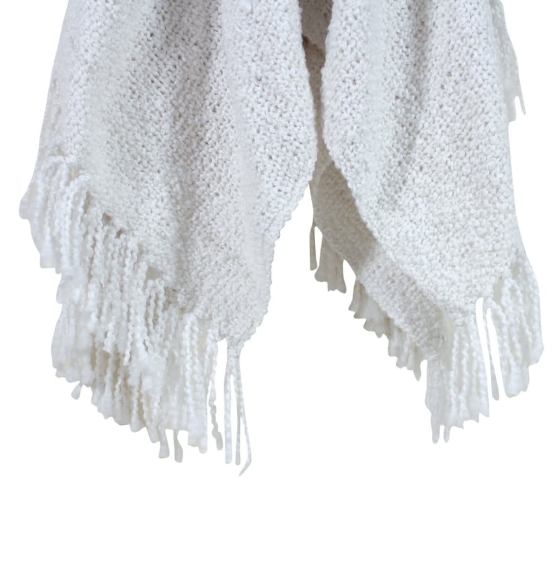 Flux Throw Poly Boucle White - 130cm x 150cm color White