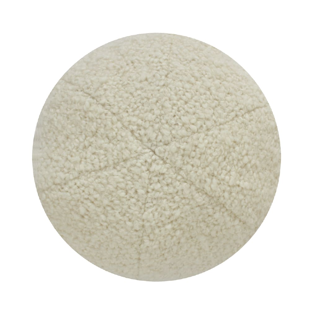 Pompidou Sphere Ball Cushion Boucle Wool Natural - Round 32cm color Natural