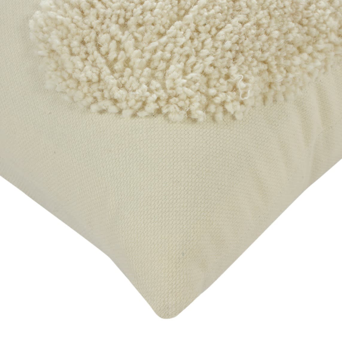 Tulsa Cushion Cotton Wool Natural - 50cm x 50cm color Natural