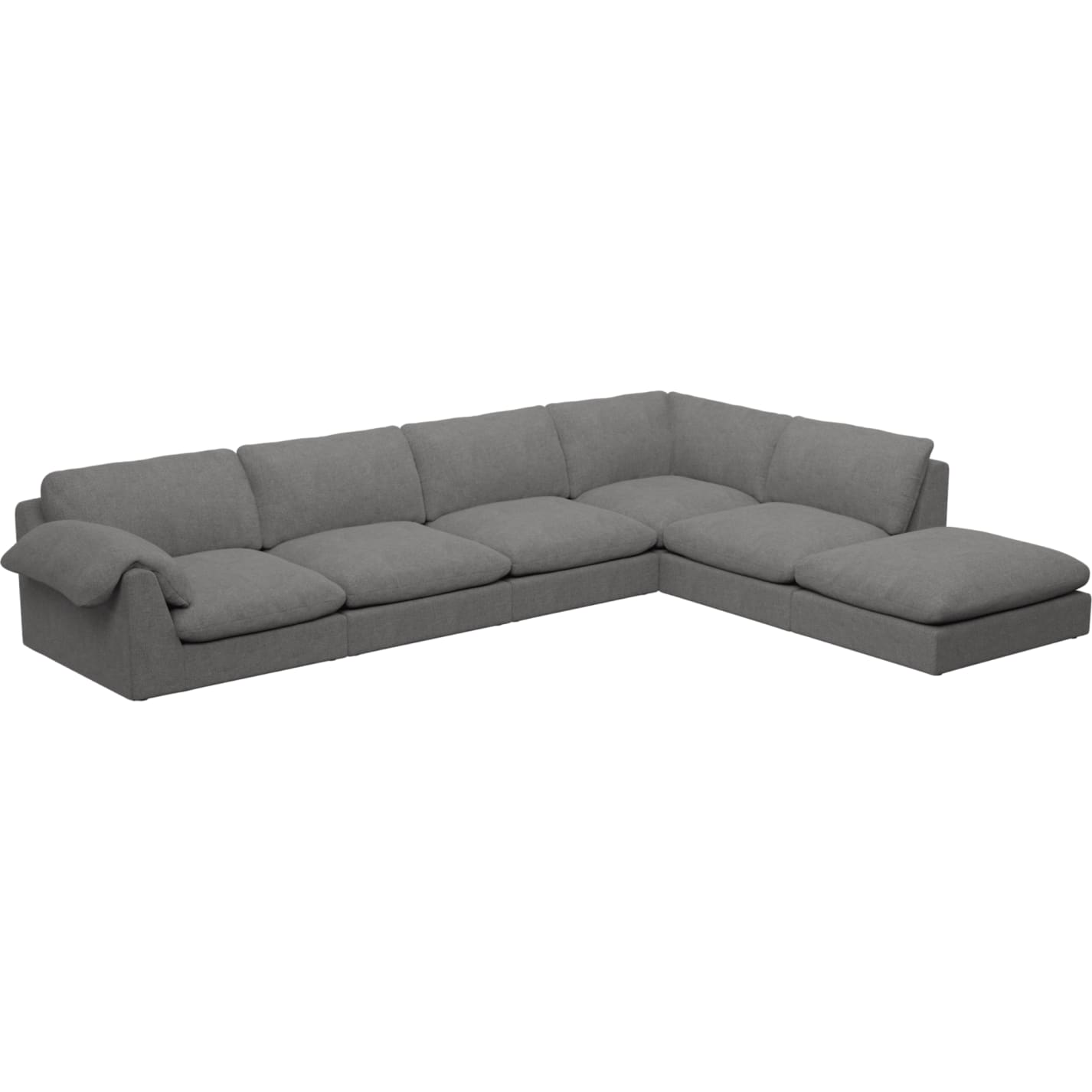 Ludlow California Slate Modular Sofa RAF Terminal - 6 Seater color California Slate