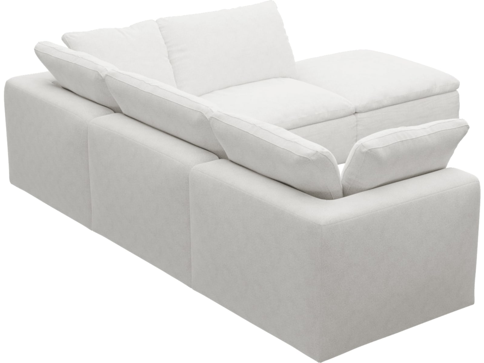 Cloud Noa Fog Modular Sofa - 5 Piece color Noa Fog