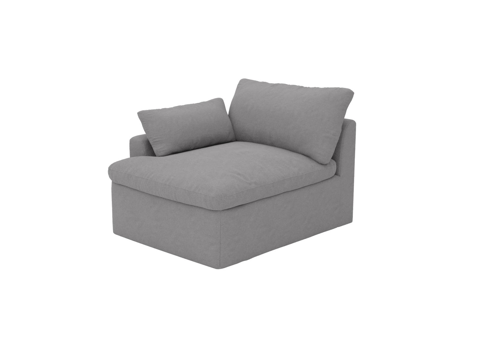 Retreat View Steel 1 Seat Left Arm Facing Sofa Module color View Steel