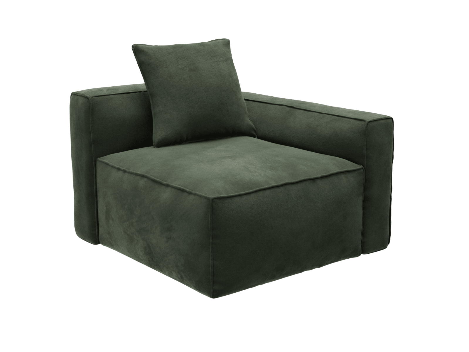 Riley Apt Muse Forest Right Arm Facing Chair Module color Muse Forest