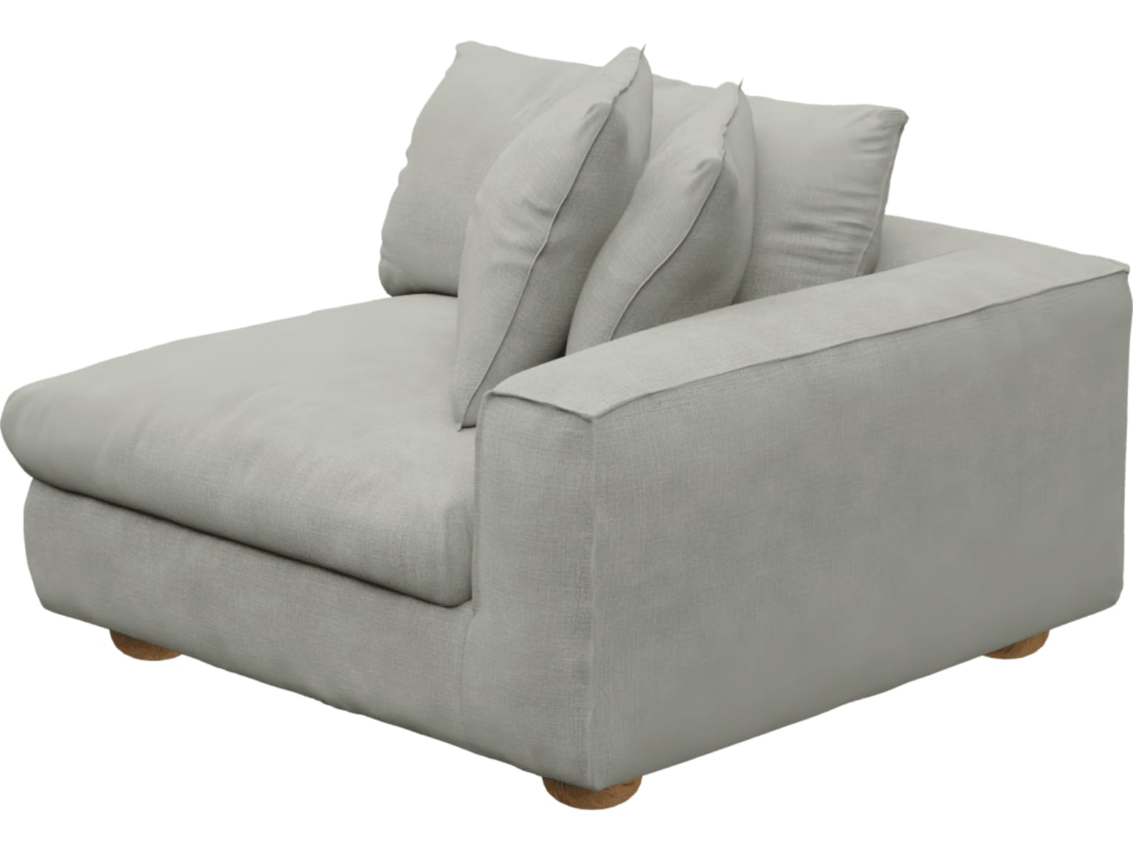 Tully Toorak Pebble Right Arm Facing Chair Module color Toorak Pebble