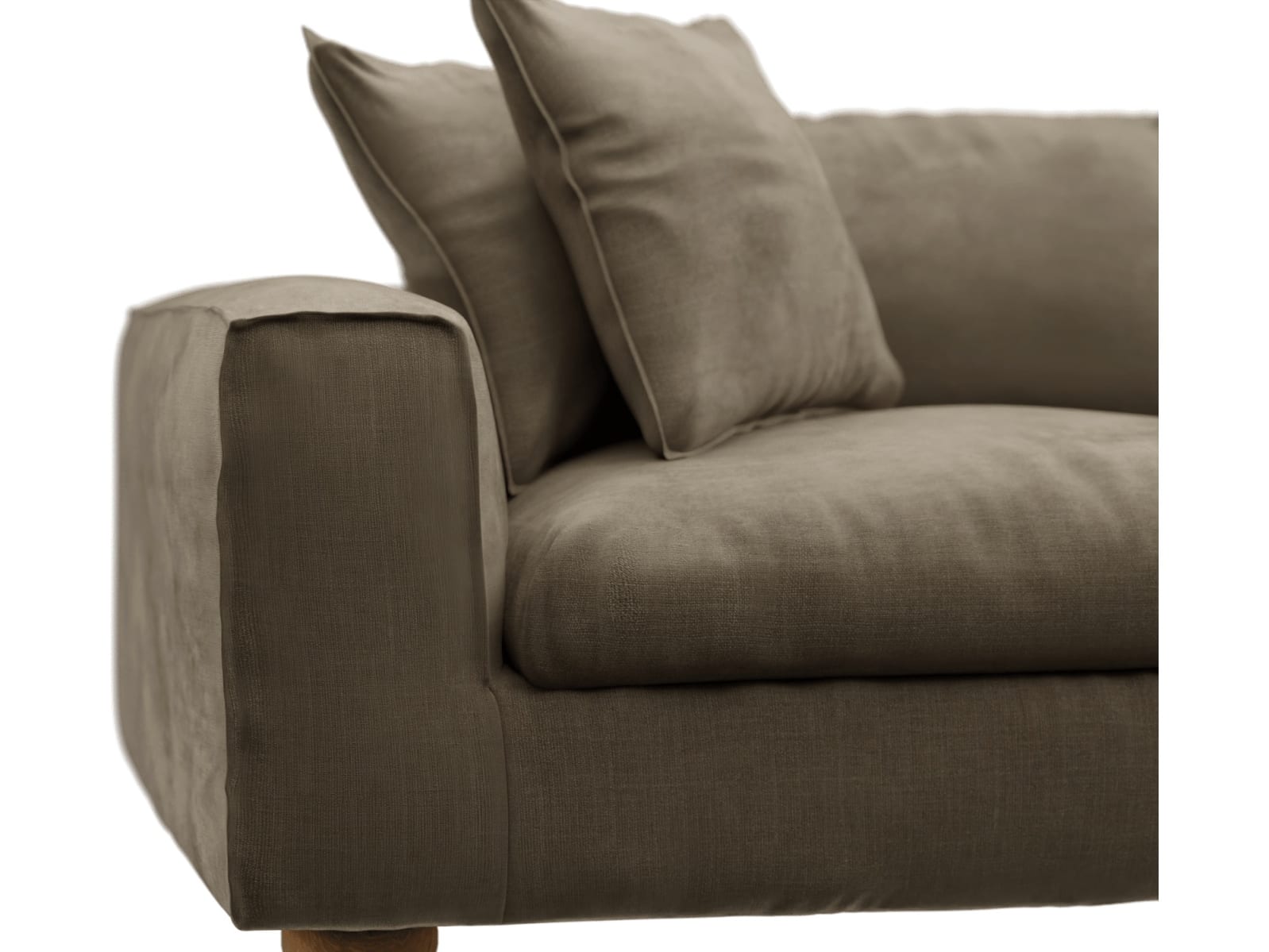 Tully Tribute Walnut Left Arm Facing Chair Module color Tribute Walnut