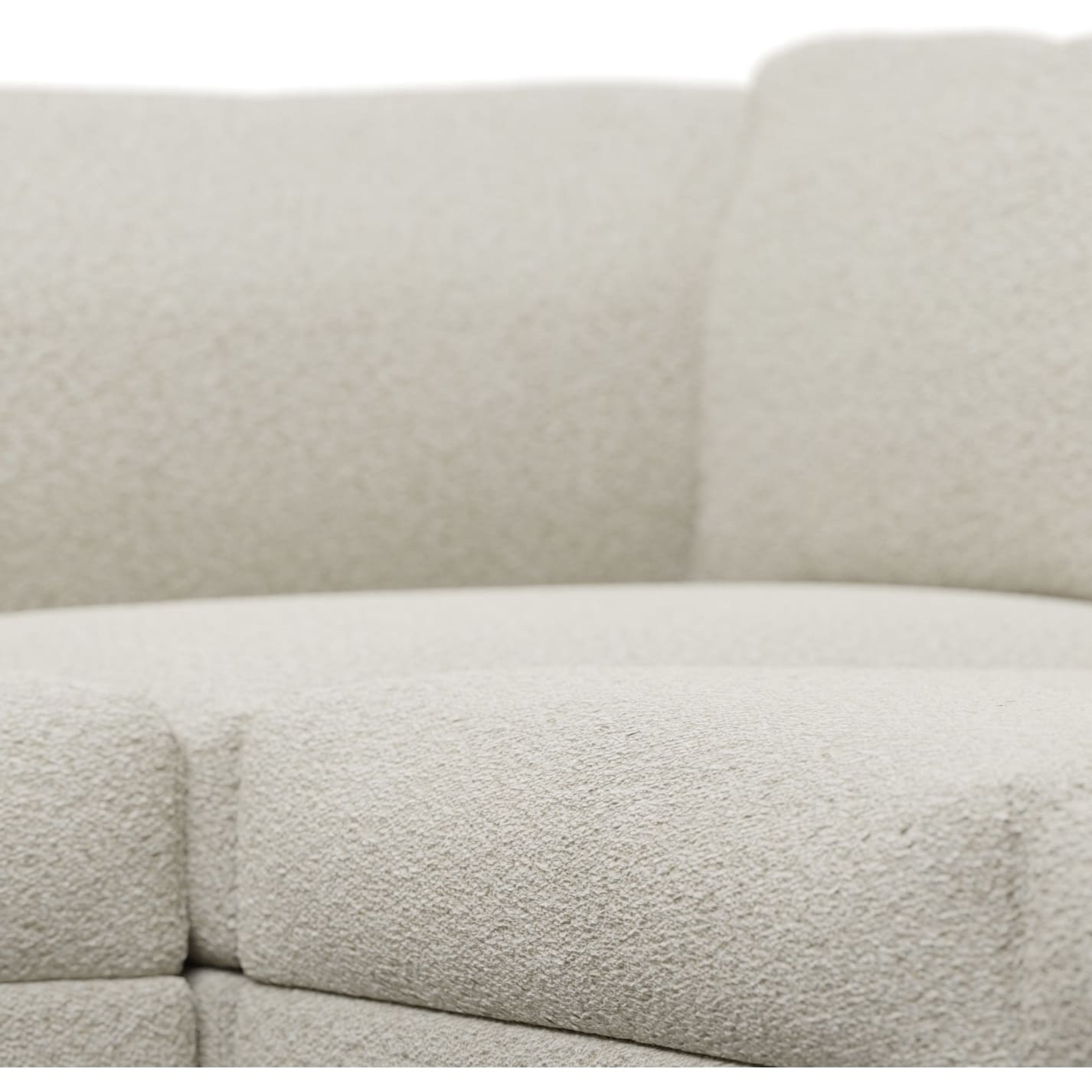 Finley Boucle Ivory Corner Sofa - 5 Seater color Boucle Ivory