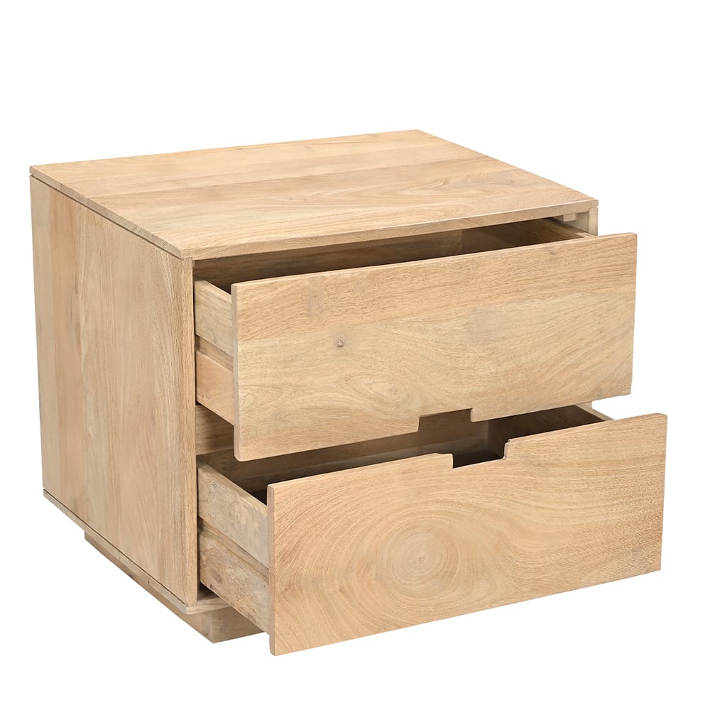 Bari Bedside Table - 2 Drawer color Oak