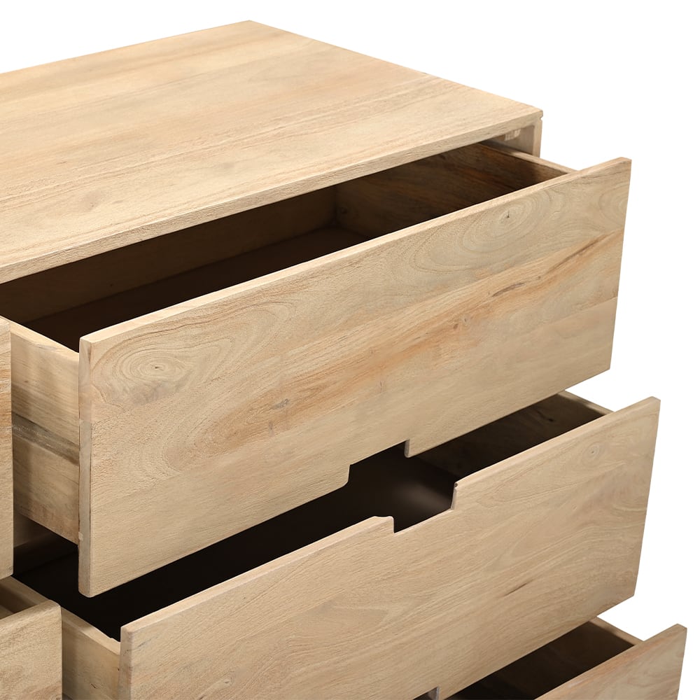 Bari Dresser - 6 Drawer color Oak