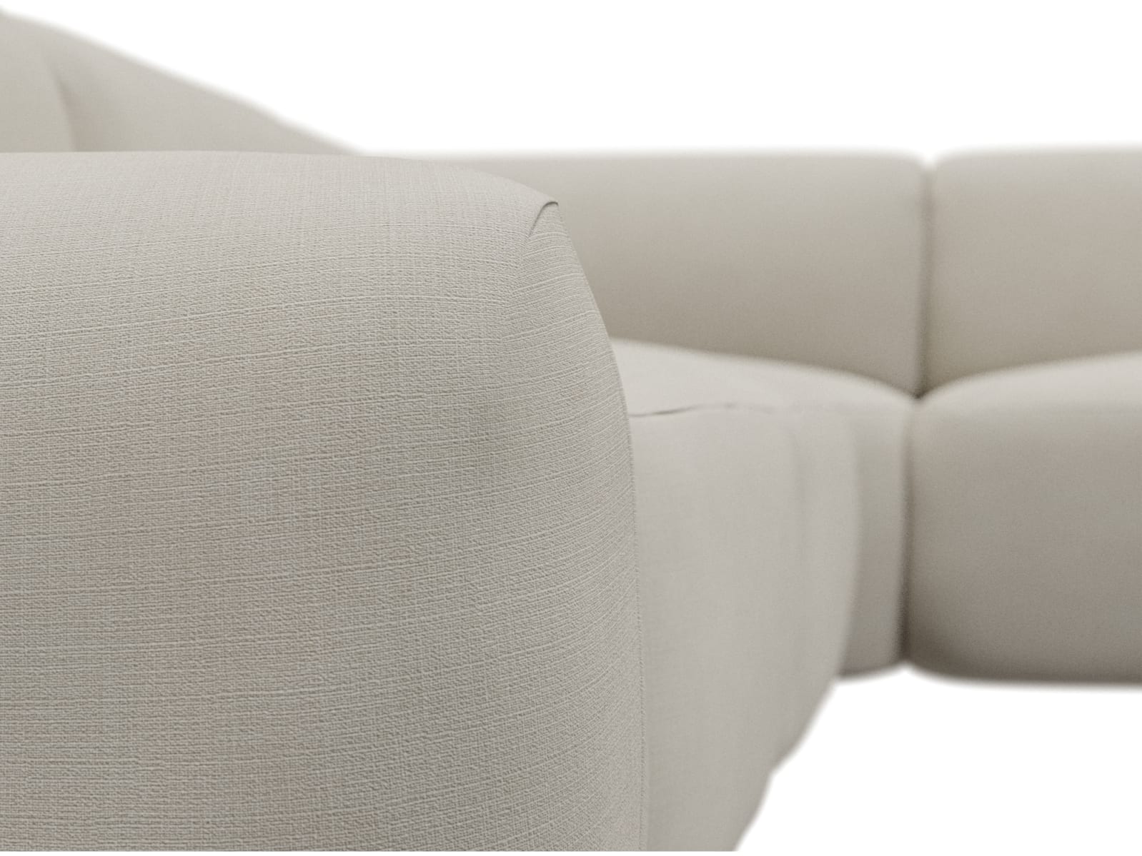 Beckett Toorak Pearl Modular Corner Sofa - 7 Piece color Toorak Pearl
