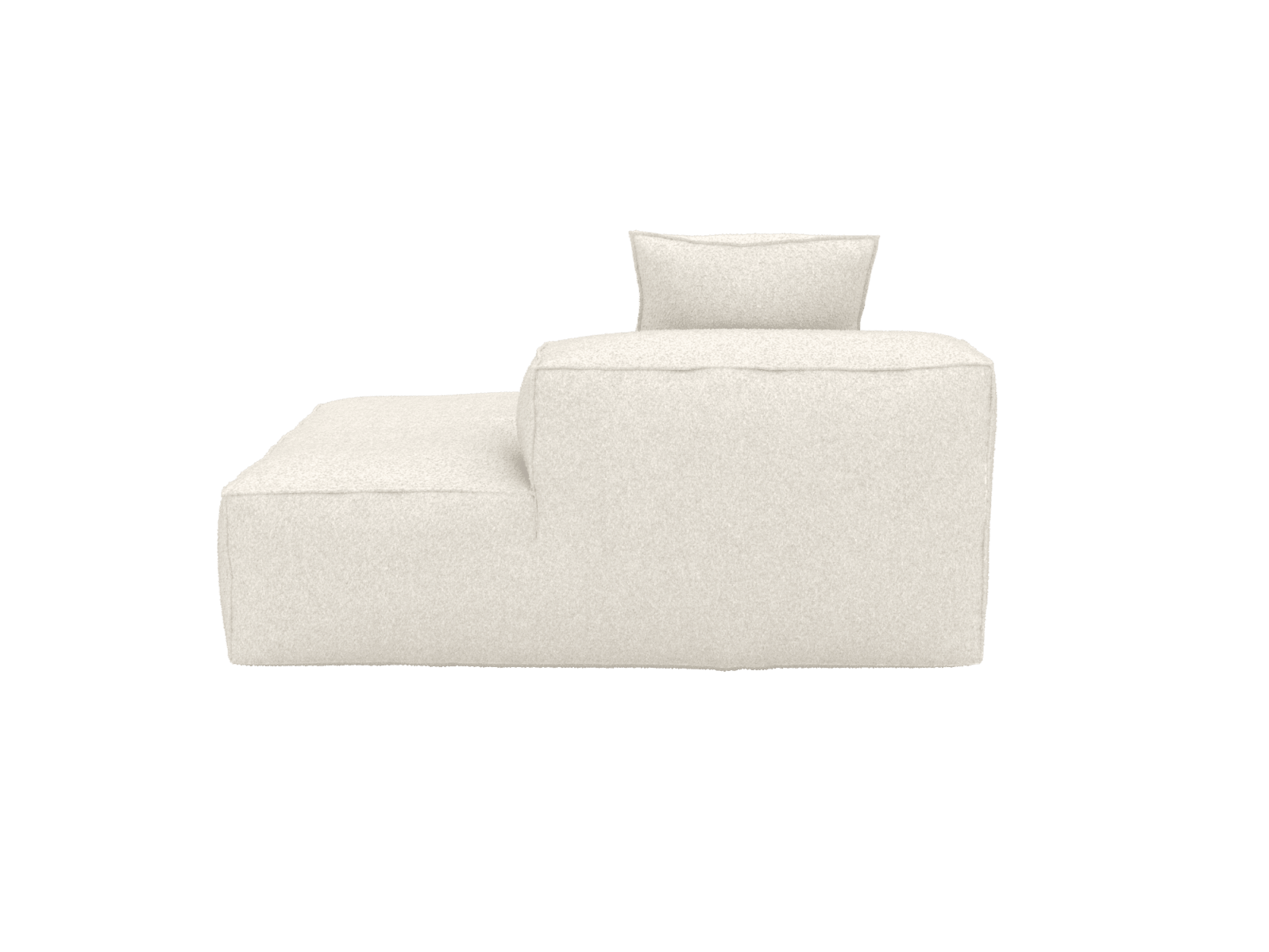 Riley Boucle Ivory Terminal Right Sofa Module color Boucle Ivory
