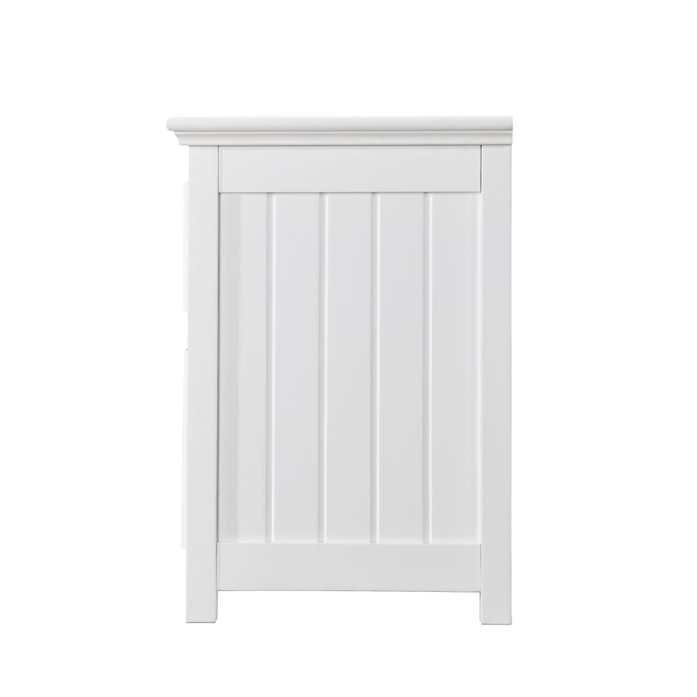 Mandalay Bedside Table White - 2 Drawer color White