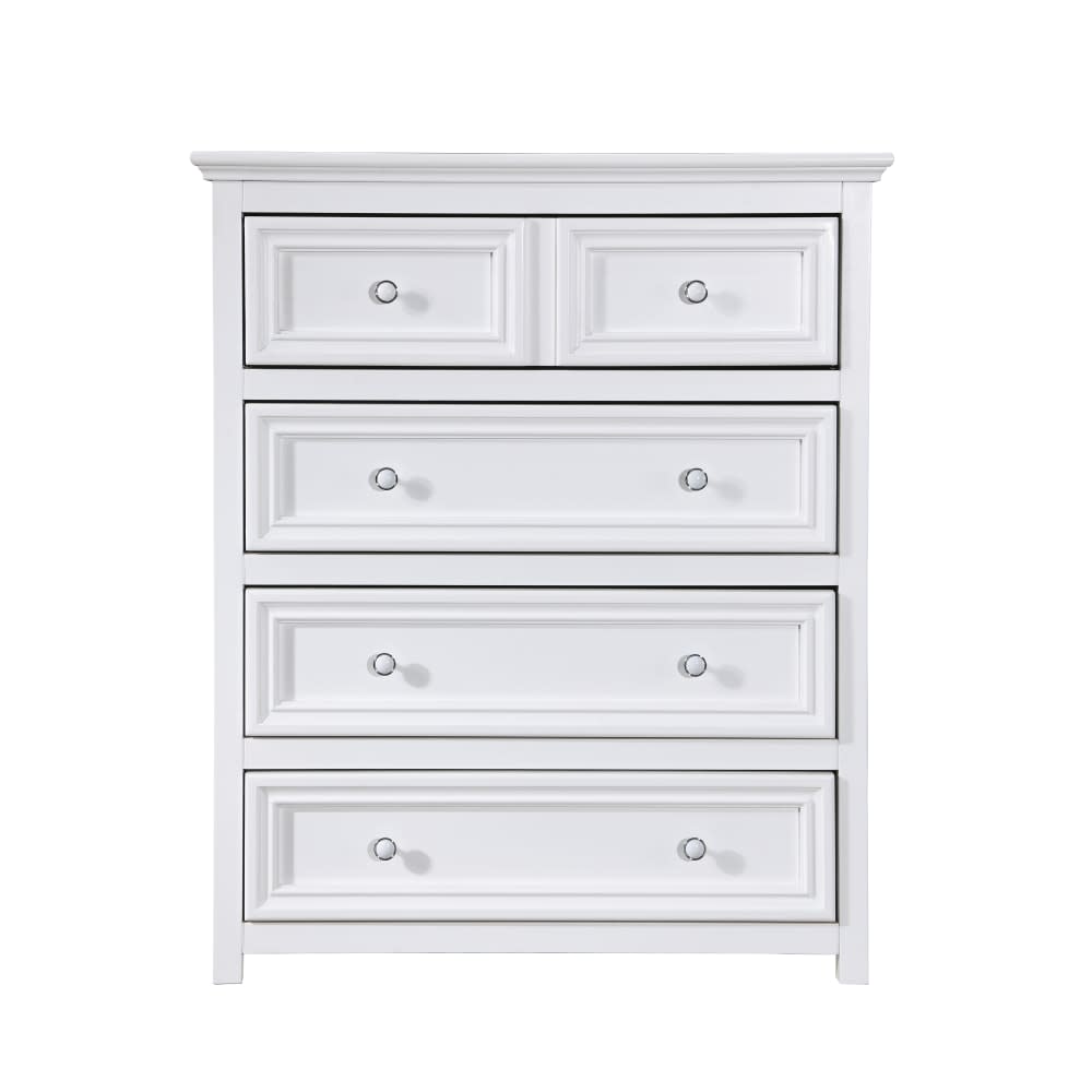 Mandalay Tallboy White - 4 Drawer color White