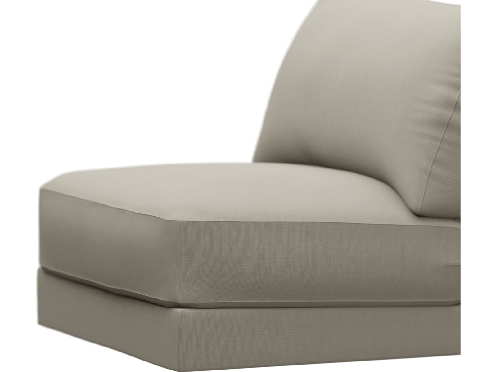 Monica Plaza Natural Armless Sofa Chair Module color Plaza Natural