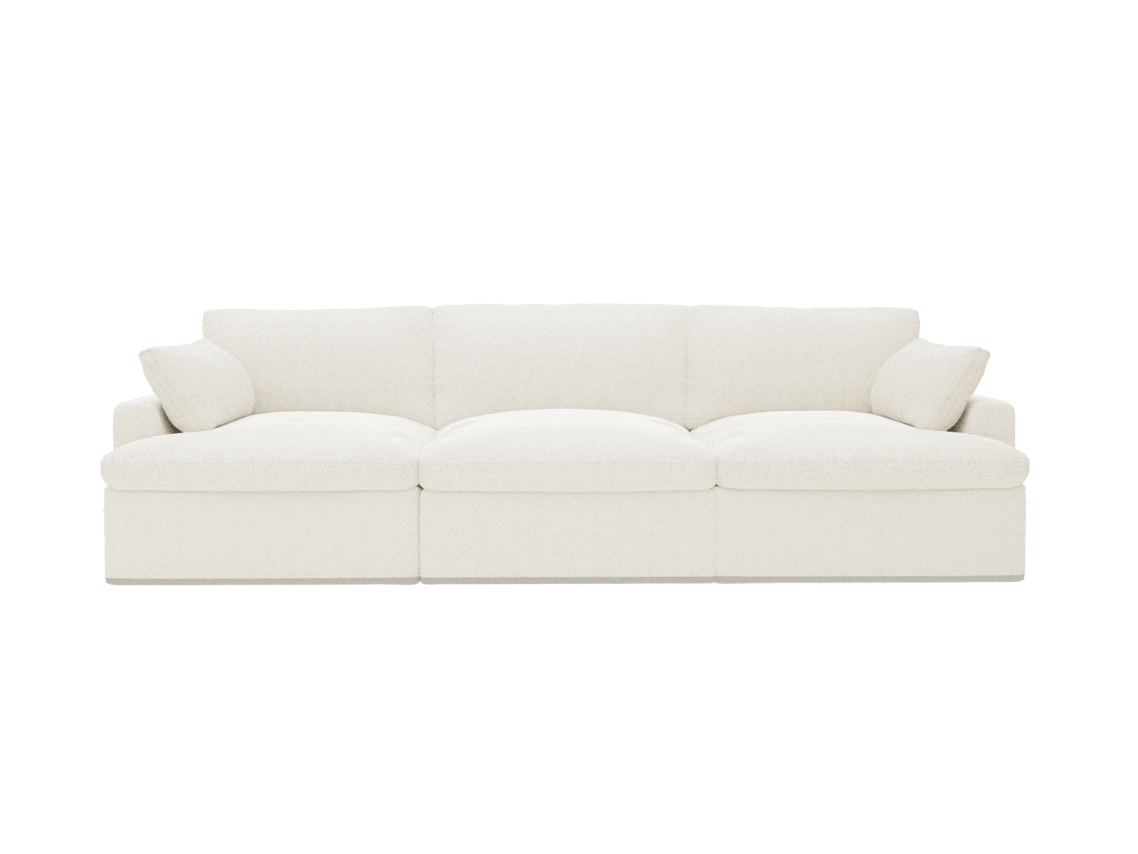 Retreat Boucle Ivory Modular Sofa - 3 Piece color Boucle Ivory