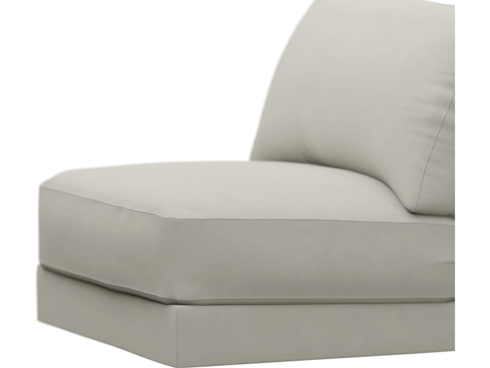 Monica California Ivory Armless Sofa Chair Module color California Ivory