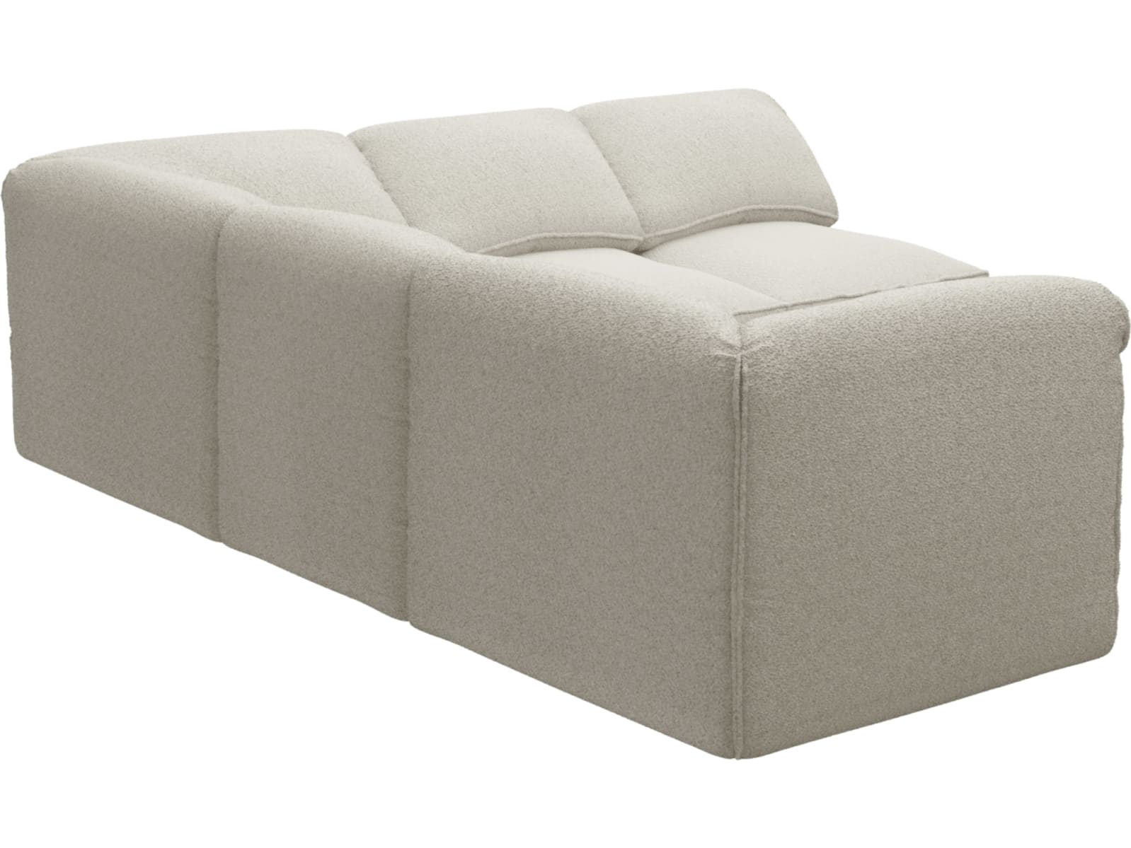 Kai Boucle Ivory Modular Sofa - 5 Seater color Boucle Ivory