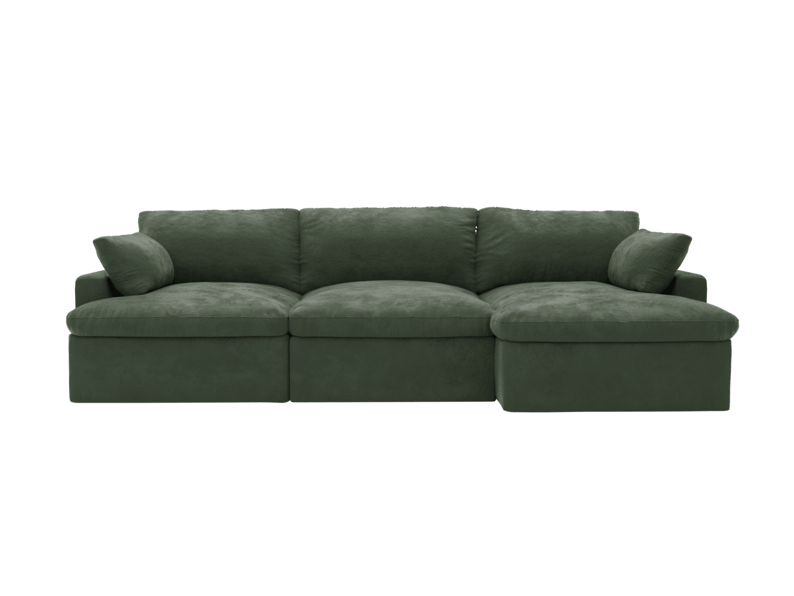 Retreat Muse Forest Chaise Sofa - 3 Seater color Muse Forest