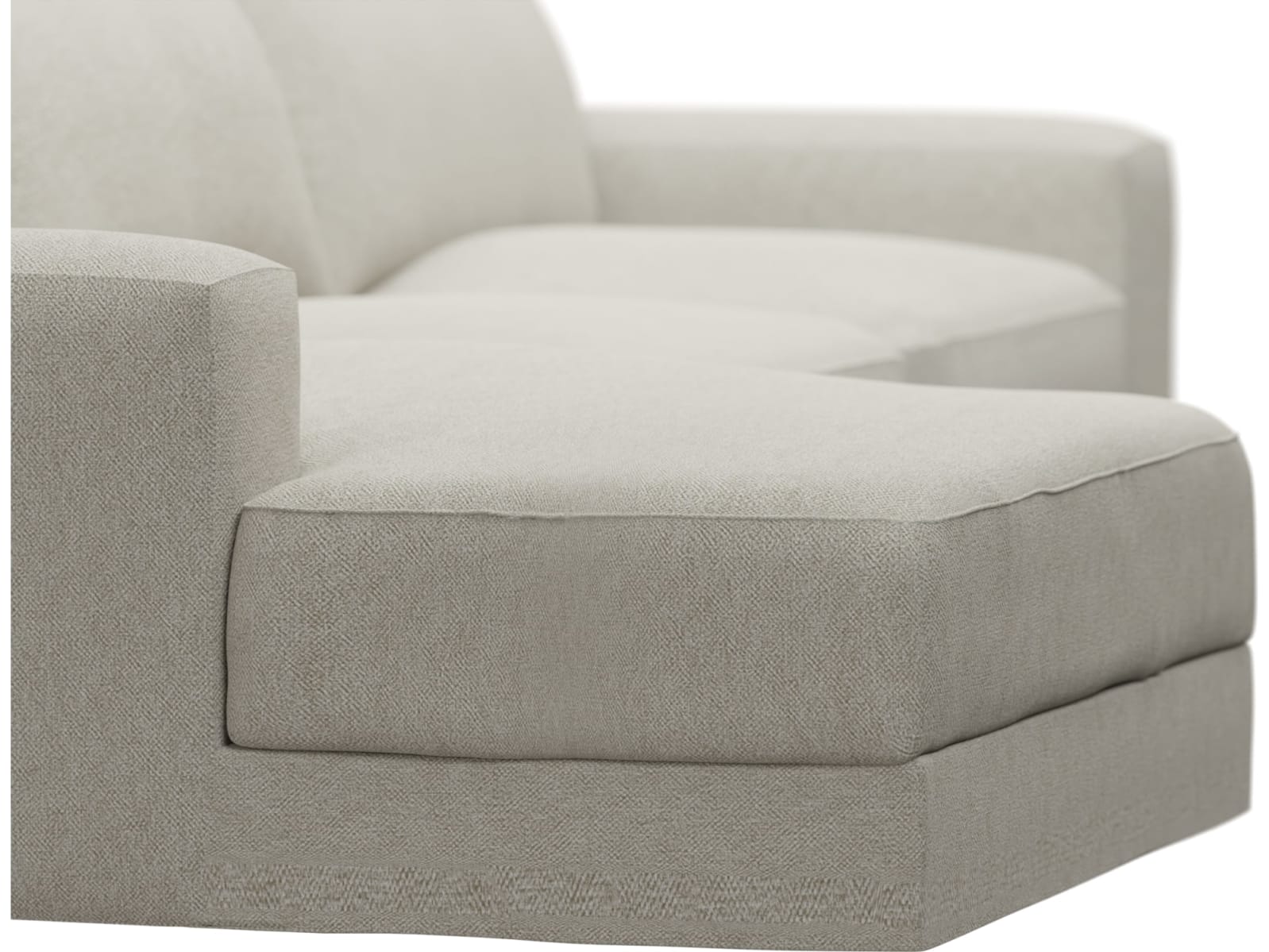Monica Noa Desert Chaise Sofa - 3 Seater color Noa Desert