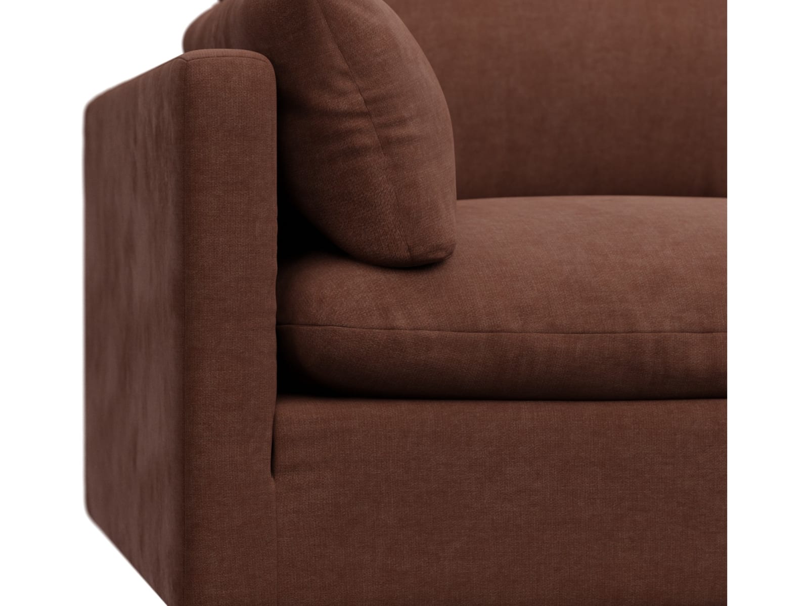 Willow Muse Rust Modular Sofa - 6 Seater RAF Terminal color Muse Rust