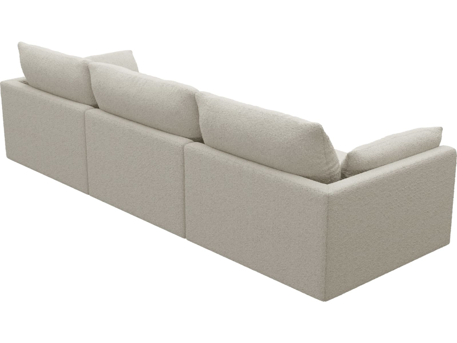 Willow Boucle Ivory Modular Sofa - 3 Seater color Boucle Ivory