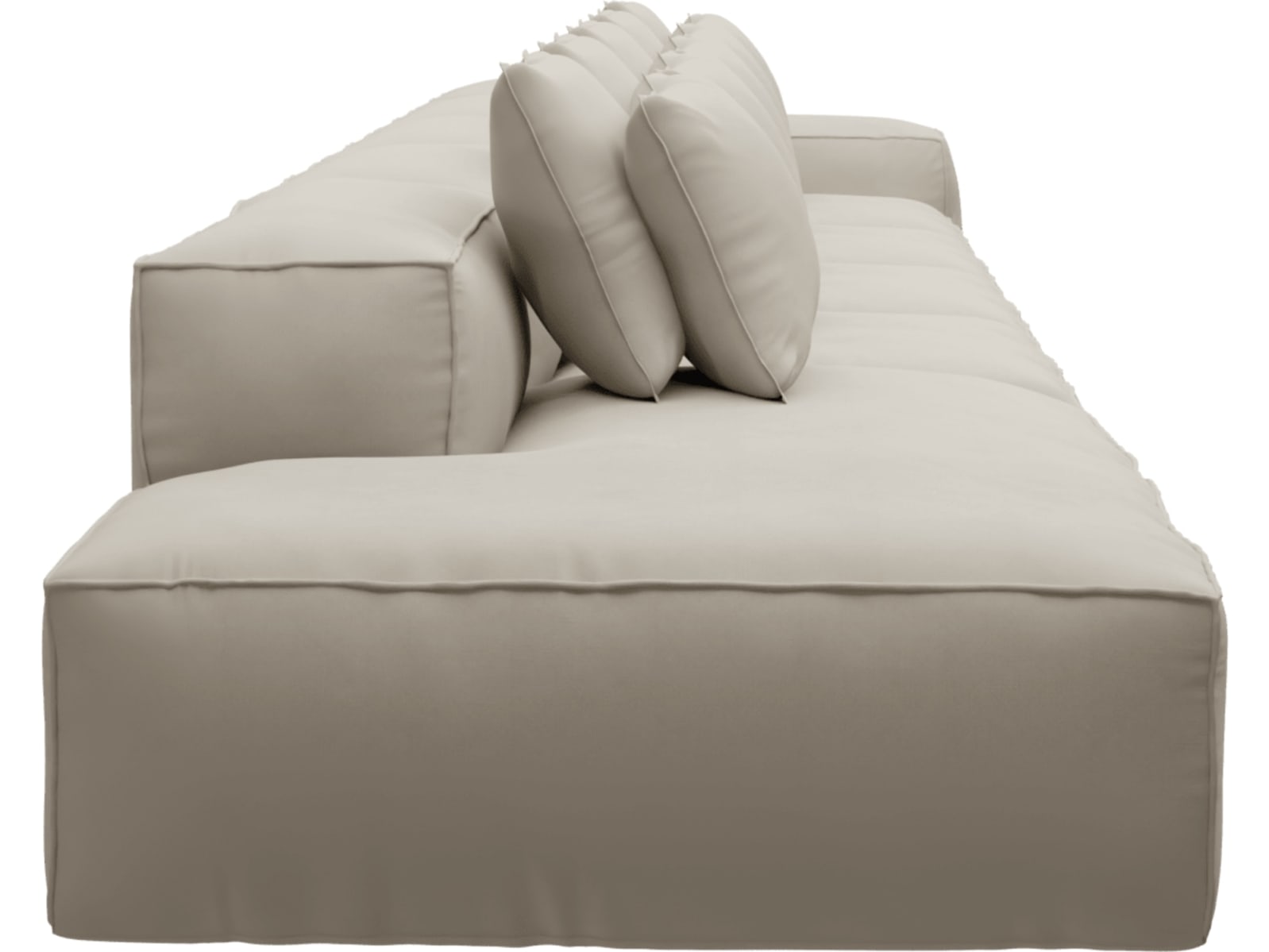 Riley Isla Sea Pearl Modular Sofa - 1x Arm, 4x Armless, 1x Left Terminal color Isla Sea Pearl