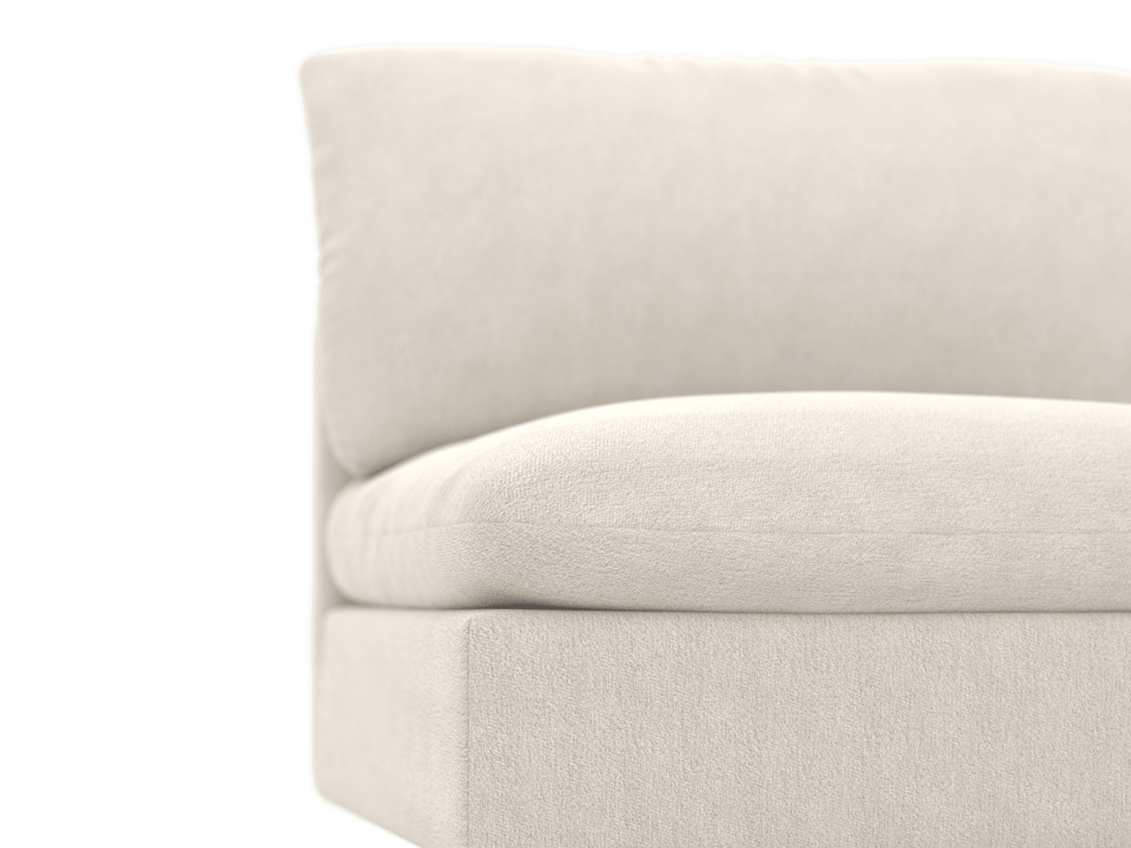 Willow California Ivory Armless Sofa Module color California Ivory