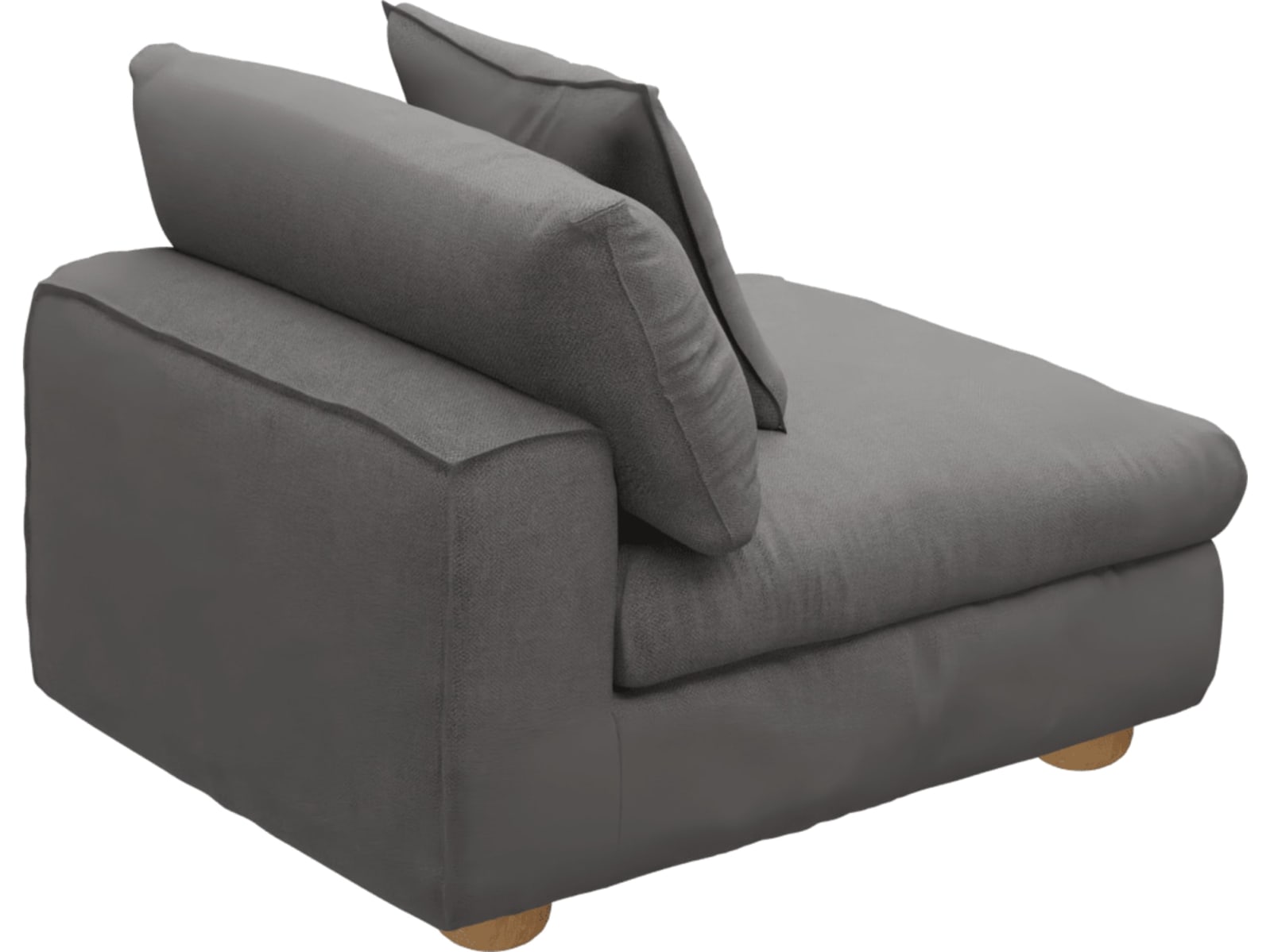 Tully California Slate Armless Sofa Chair Module color California Slate