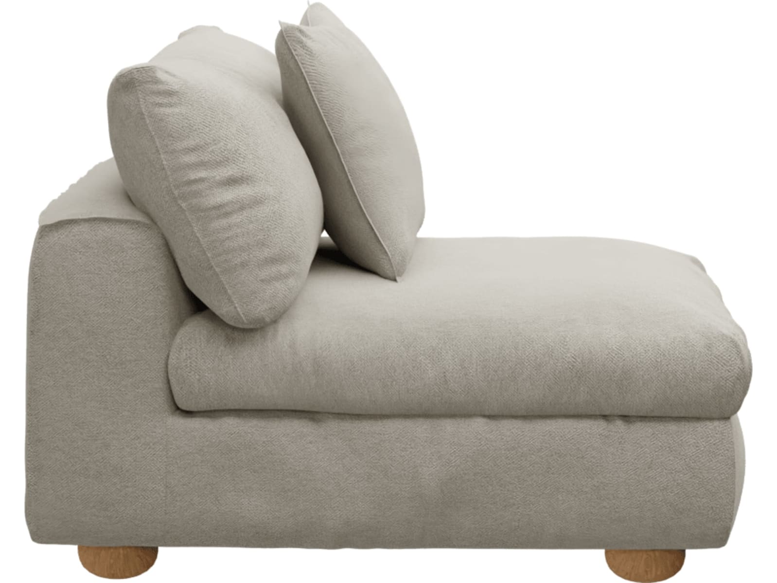 Tully Noa Desert Armless Sofa Chair Module color Noa Desert