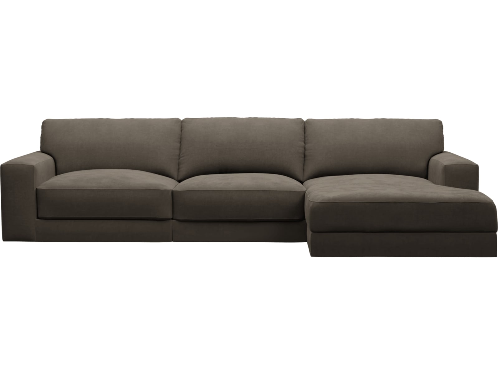 Monica Muse Mink Chaise Sofa - 3 Seater color Muse Mink