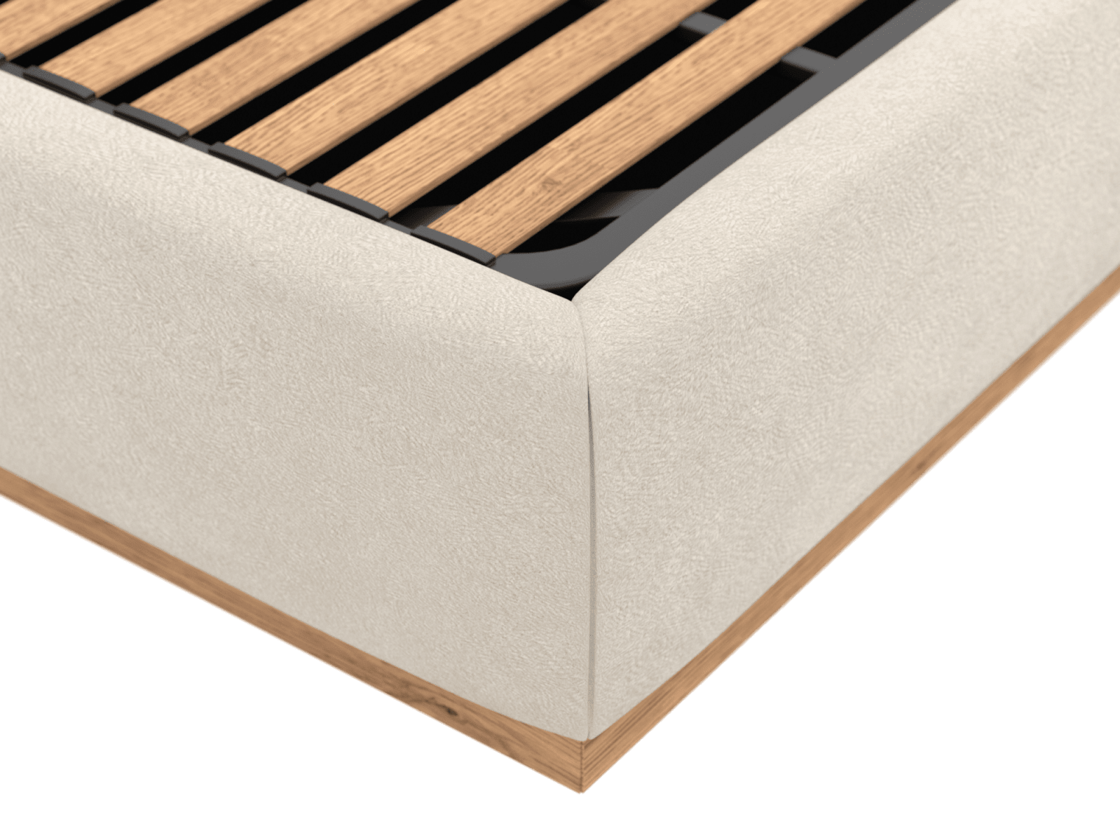 Haven Gas Lift Bed Muse Flax King color Muse Flax