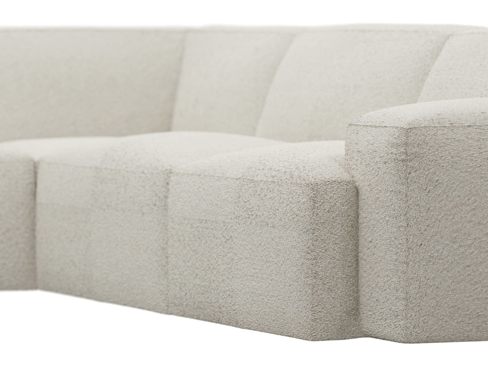 Copenhagen Boucle Ivory Sofa - 5 Seater Corner Sofa color Boucle Ivory