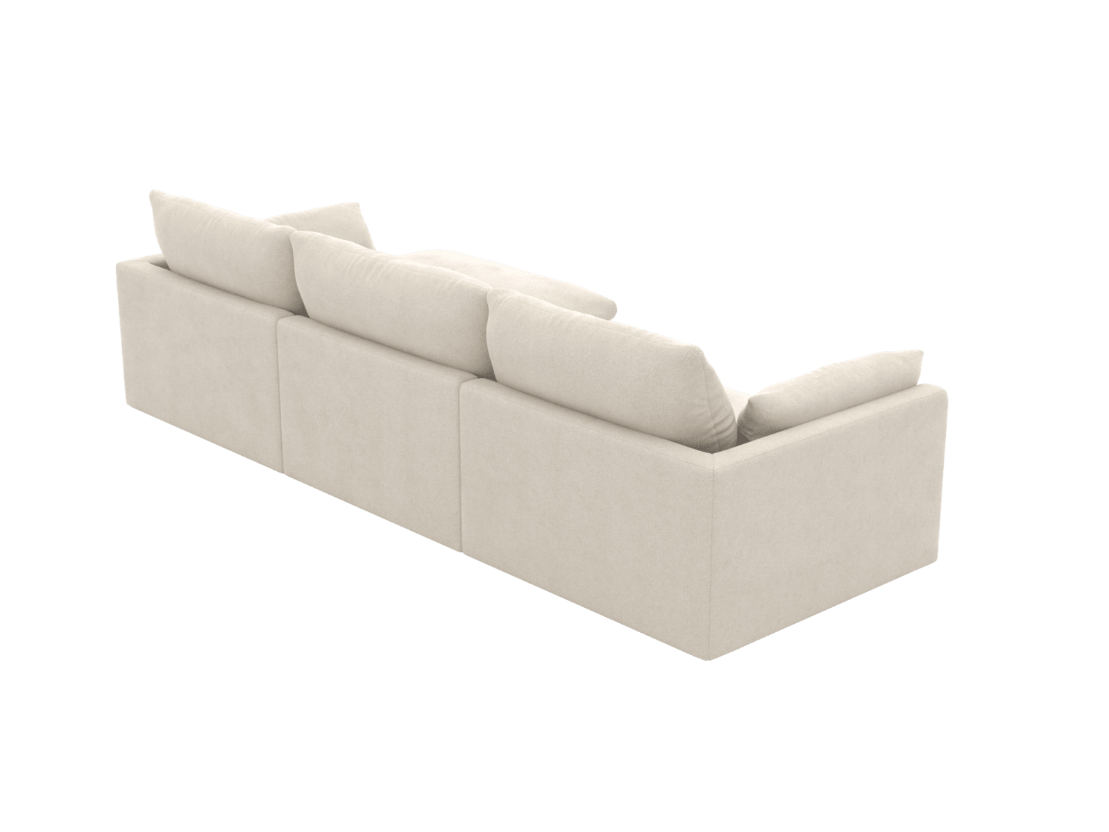 Willow Muse Flax Chaise Sofa - 3 Seater color Muse Flax
