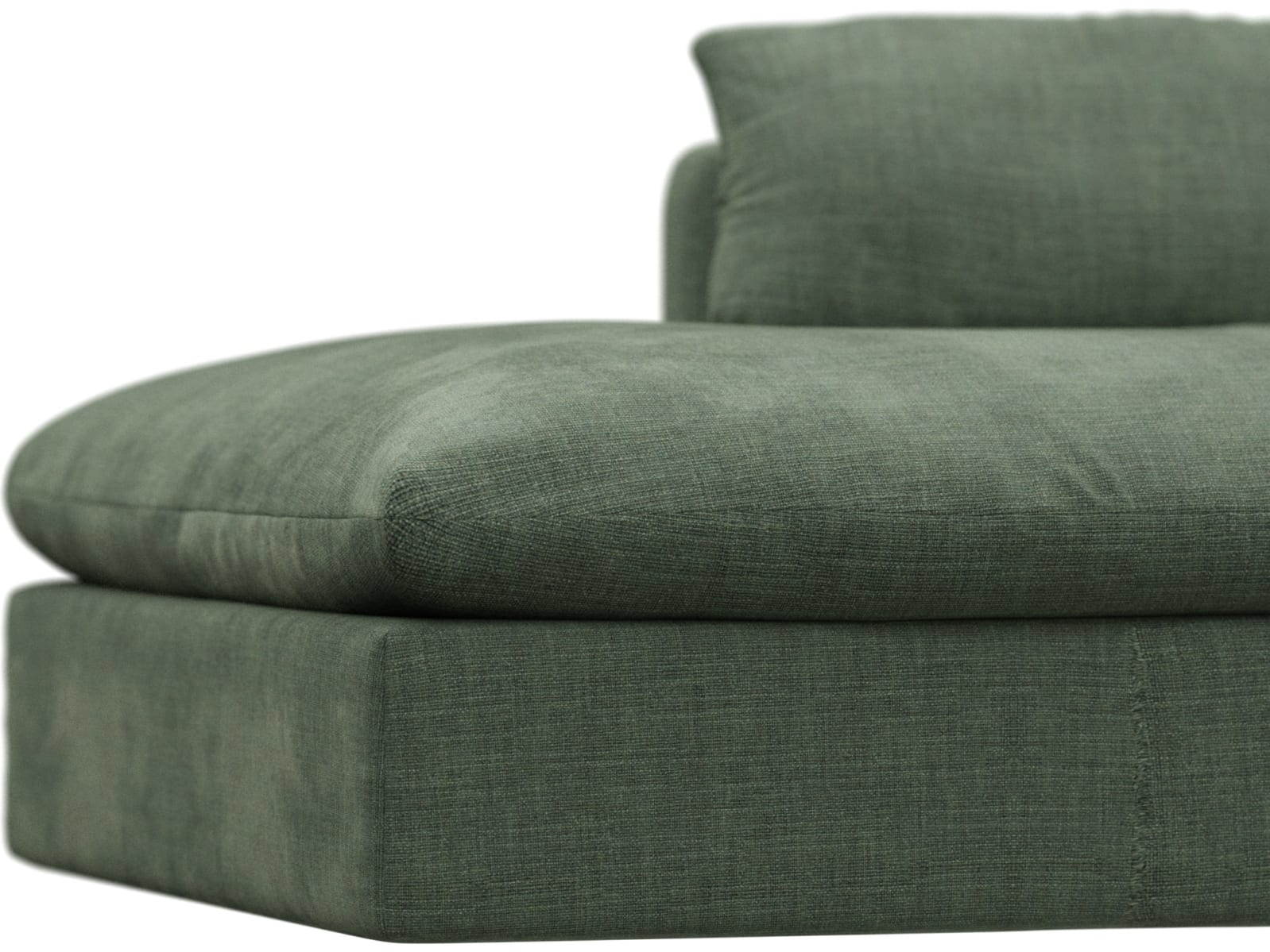 Willow Tribute Dark Jade Chaise Left Arm Facing Sofa Module color Tribute Dark Jade